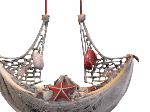 Ornamen Tempat Tidur Gantung Kerang Model 3D