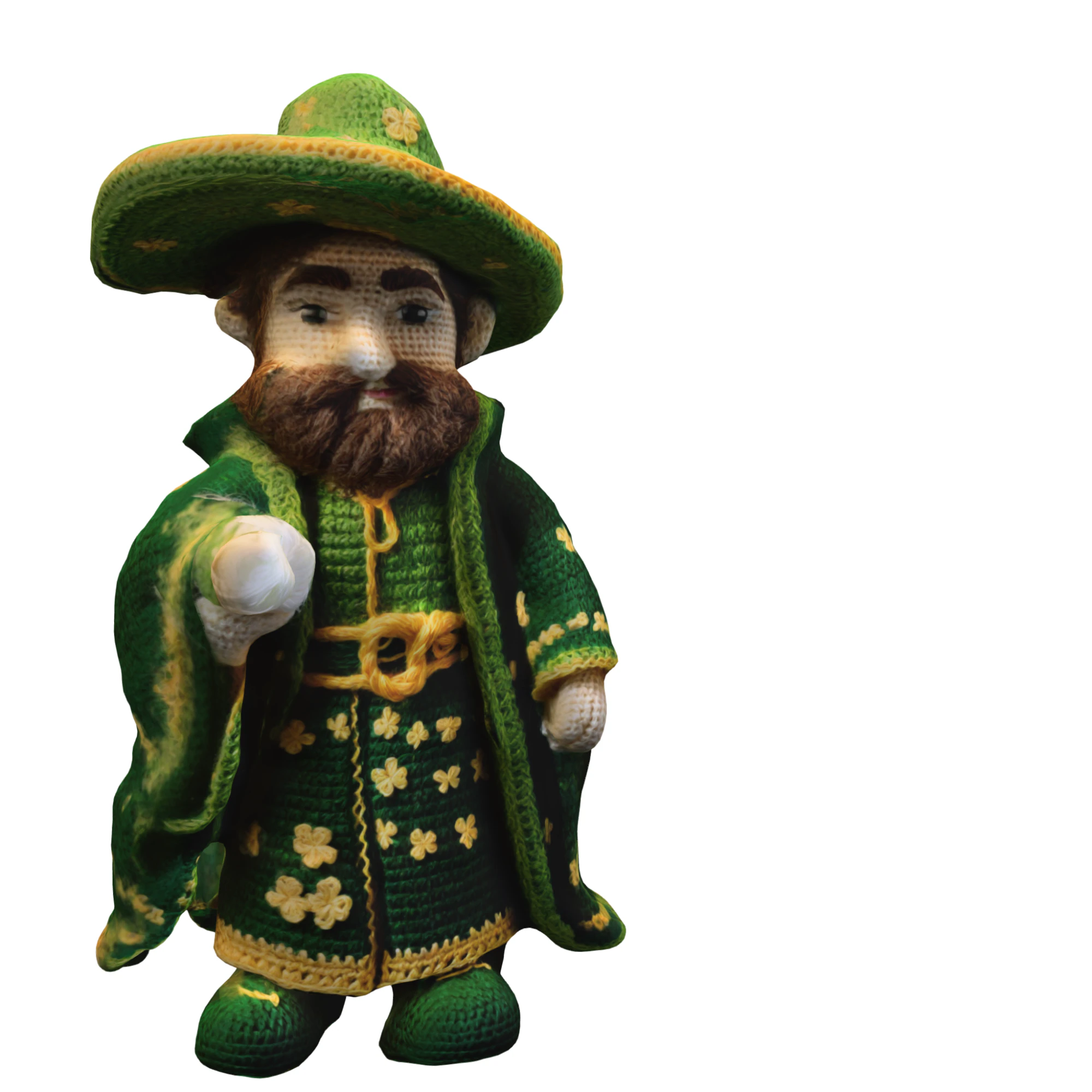 Leprechaun Wizard 3D Model .c4d .max .obj .3ds .fbx .stl .blend 