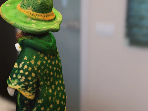 Leprechaun Wizard 3D Model