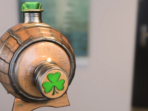 Irish Beer Barrel 3D Model
