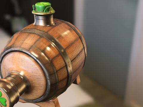 Irish Beer Barrel Model 3D