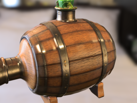 Irish Beer Barrel Model 3D