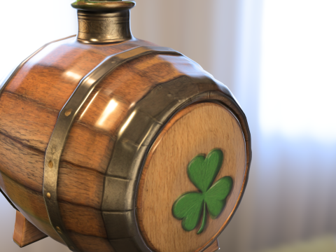 Irish Beer Barrel Model 3D