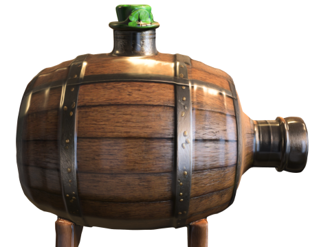 Irish Beer Barrel Model 3D