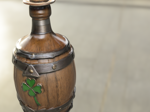 Irish Ale Bottle 3D Model