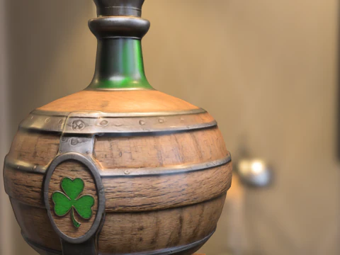 Irish Barrel Bottle 3D Model