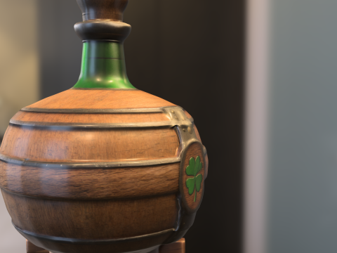 Irish Barrel Bottle 3D Modell