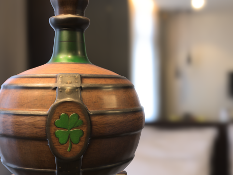 Irish Barrel Bottle 3D Modell