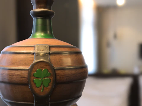Irish Barrel Bottle 3D Model