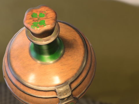 Irish Barrel Bottle 3D Modell