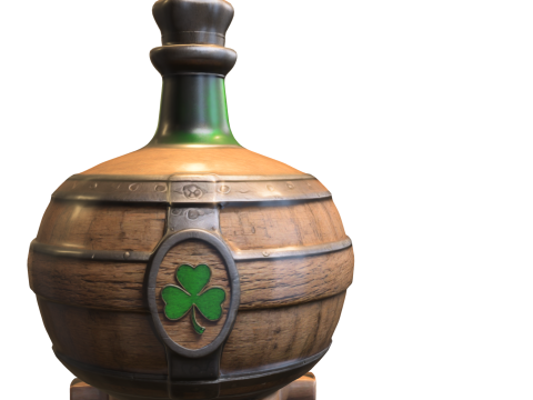 Irish Barrel Bottle 3D Modell