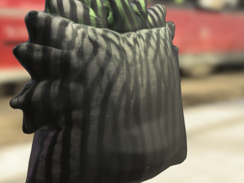 Striped Plush Doll Gothic 3Dモデル