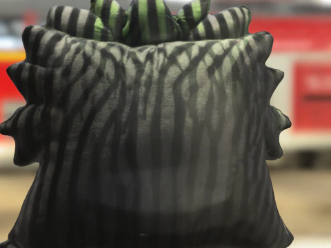Striped Plush Doll Gothic 3D Model