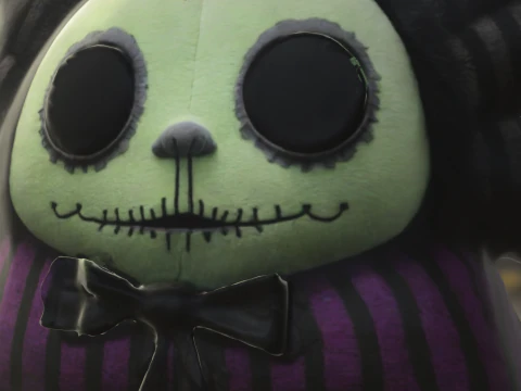 Striped Plush Doll Gothic 3D Model