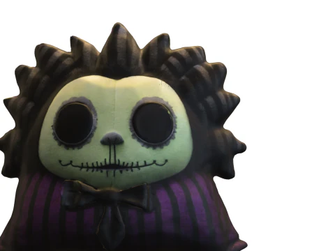 Striped Plush Doll Gothic 3D Model