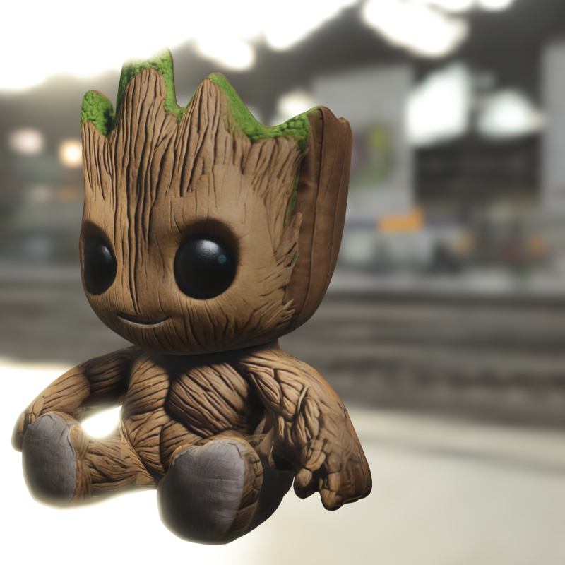 Baby Groot 3D Model .c4d .max .obj .3ds .fbx .stl .blend