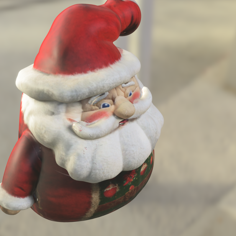 Santa Claus doll plushie 3D Модель .c4d .max .obj .3ds .fbx .stl .blend
