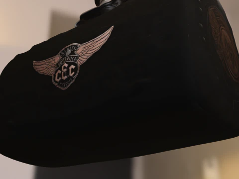 Leather and Metal Flask 3D Model