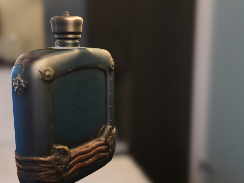Decorative Blue Flask 3D Модель