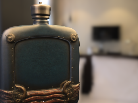 Decorative Blue Flask 3D Модель
