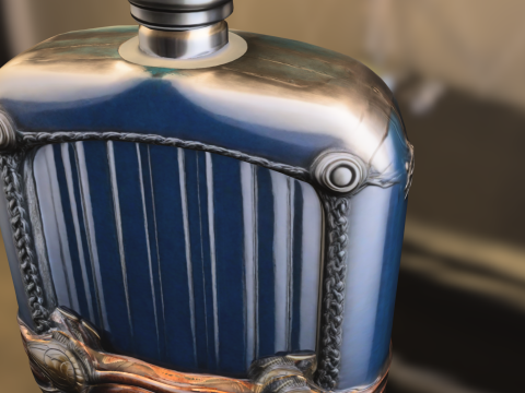 Decorative Blue Flask 3D Модель