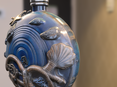 Oceanic Relic Bottle 3D Модель