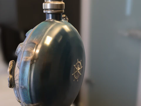 Oceanic Relic Bottle 3D Model