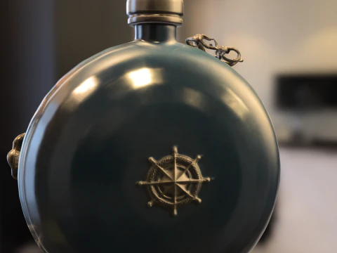 Oceanic Relic Bottle 3D Model