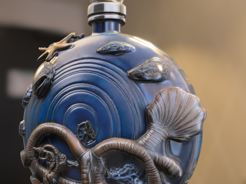Oceanic Relic Bottle 3D Модель