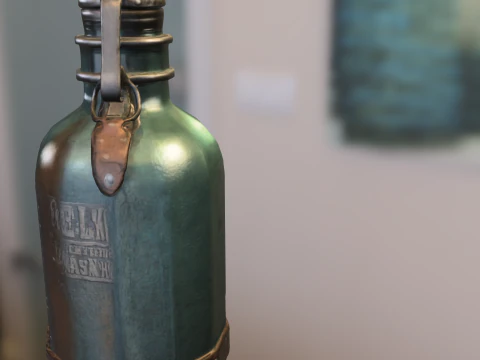 Steampunk Potion Bottle 3D Model