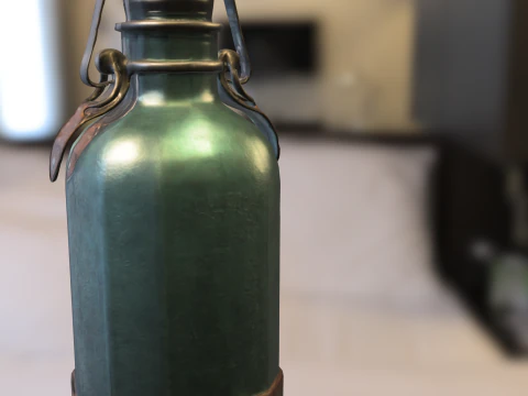 Steampunk Potion Bottle 3D Model