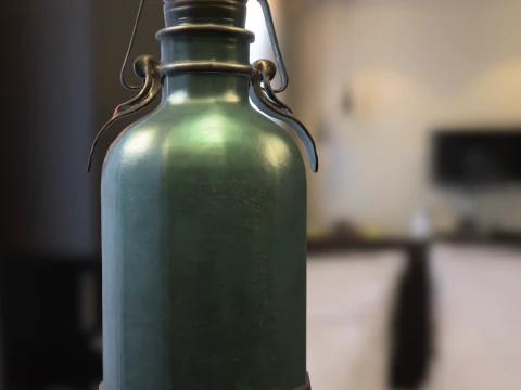 Steampunk Potion Bottle 3D Model