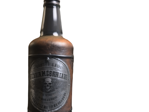 Steampunk skul Poison Bottle Model 3D