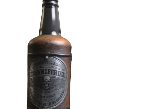Steampunk skul Poison Bottle 3D Model
