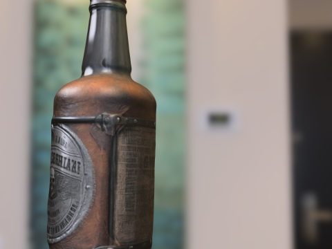 Steampunk skul Poison Bottle Model 3D