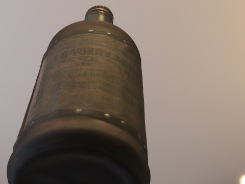 Steampunk skul Poison Bottle Model 3D