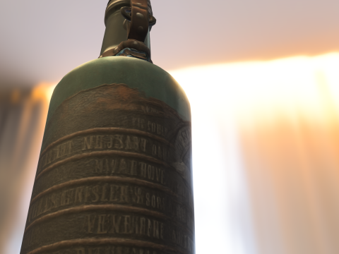 Steampunk Glass Bottle 3D Model