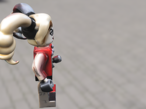 Harley Quinn LEGO Minifigure Modèle 3D