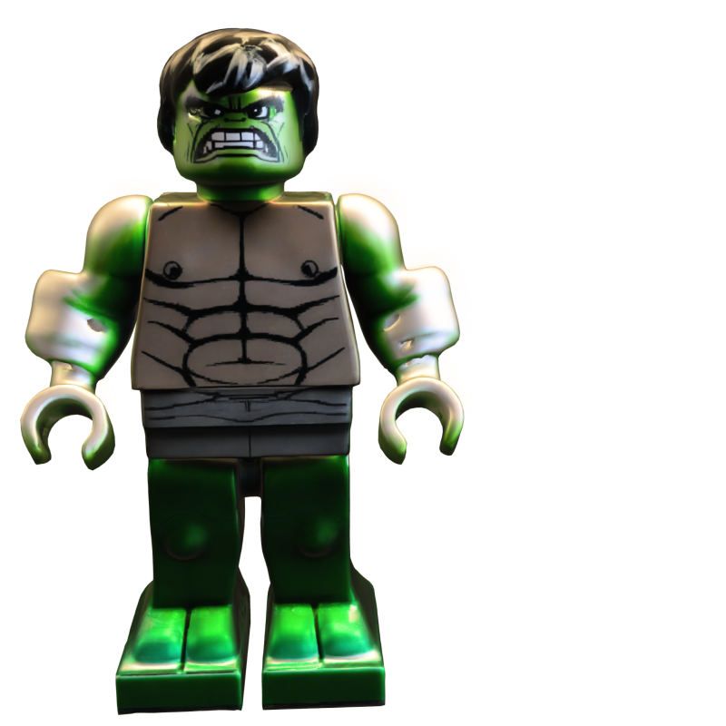 Hulk LEGO Minifigure 3Dモデル .c4d .max .obj .3ds .fbx .stl .blend 