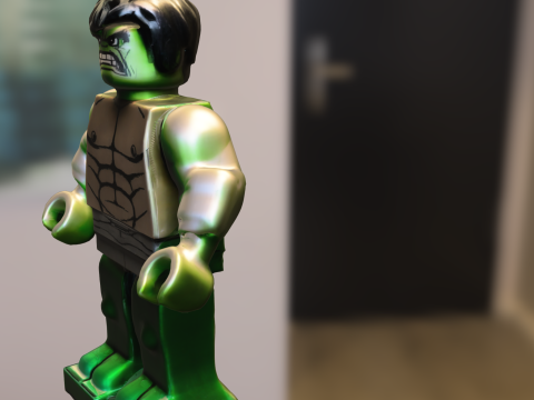 Hulk LEGO Minifigure 3Dモデル