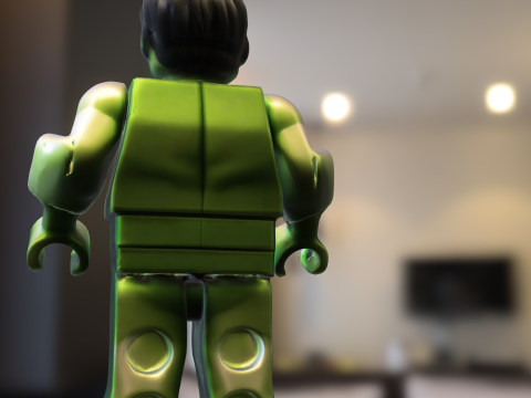 Hulk LEGO Minifigure 3Dモデル