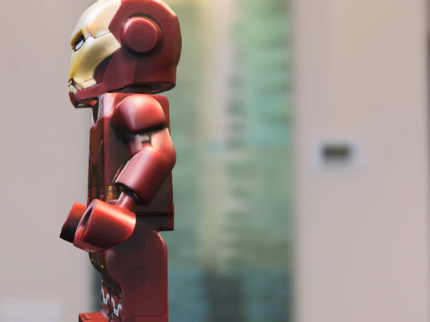 Iron Man LEGO Minifigure 3D Model