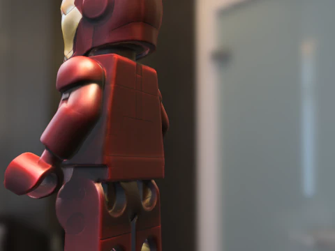 Iron Man LEGO Minifigure 3D Model