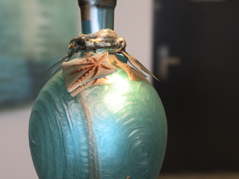 Starfish Potion Bottle 3D Modell