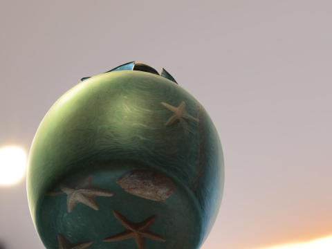Starfish Potion Bottle 3D Modell