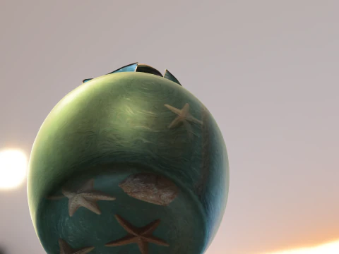 Starfish Potion Bottle 3D Model
