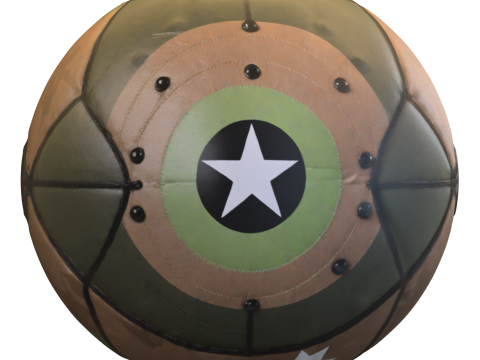 Military Style Camouflage Beach Ball Model 3D
