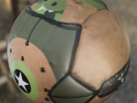 Military Style Camouflage Beach Ball 3D Model