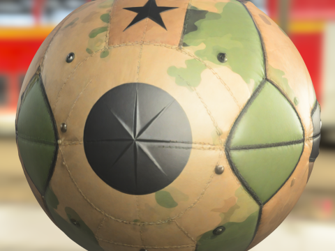 Military Style Camouflage Beach Ball 3D Model