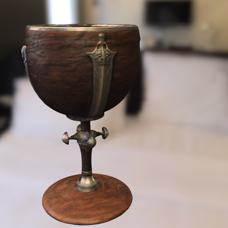 Medieval Goblet with Skull Ornament 3D Model .c4d .max .obj .3ds .fbx .stl .blend